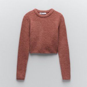 Zara cropped knitted sweater